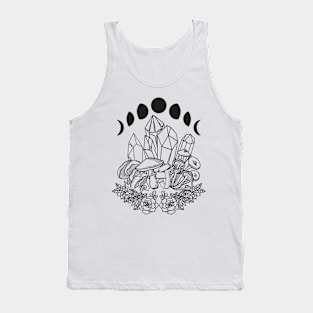 Moon Phases Crystals Mushrooms Succulents Tank Top